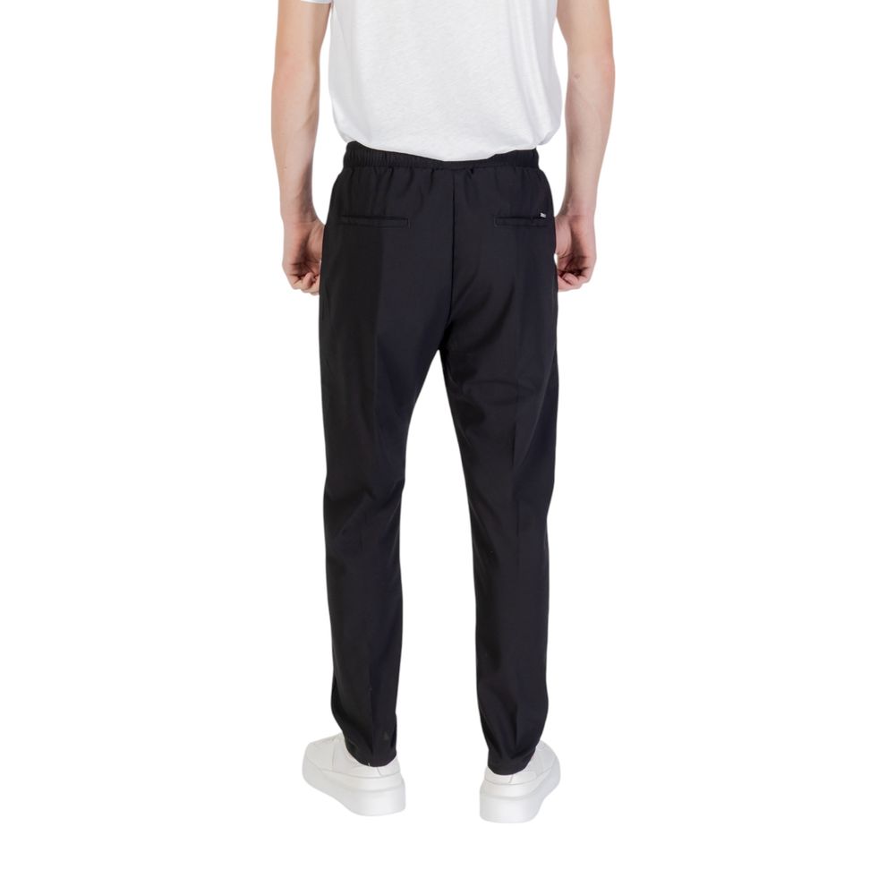 Gianni Lupo Black Polyester Casual Pants