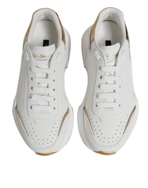 Dolce & Gabbana White Gold Daymaster Low Top Sneakers Shoes