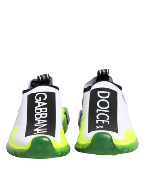 Dolce & Gabbana Black White Slip On Sorrento Sneakers Shoes