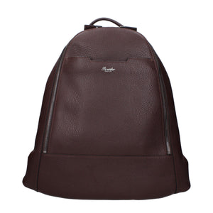 Pineider Brown Leather Backpack
