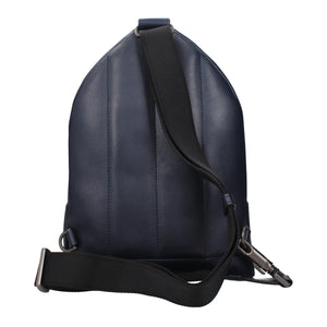 Pineider Blue Leather Backpack