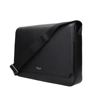 Pineider Black Leather Crossbody Bag