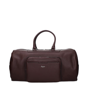 Pineider Brown Leather Luggage And Travel