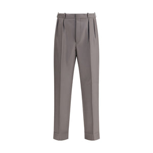 Margiela Green Fleece Wool Dress Pants