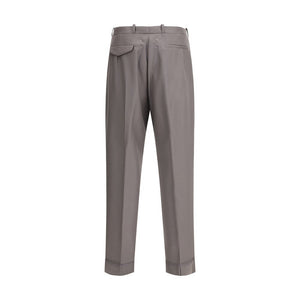 Margiela Green Fleece Wool Dress Pants