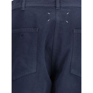 Margiela Blue Cotton Casual Pants
