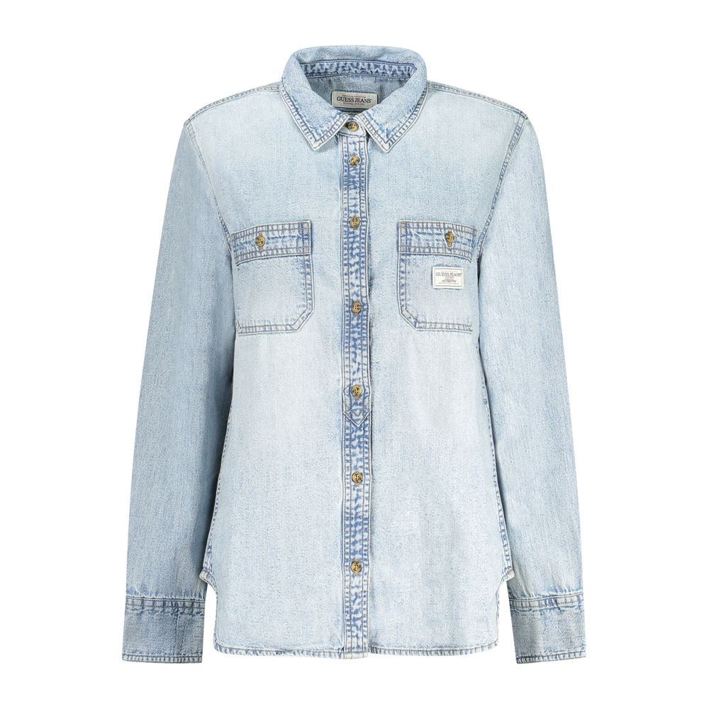 Guess Jeans Azzurro Cotton Woman Shirt