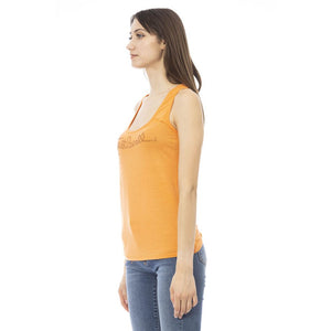 Just Cavalli Orange Viscose Women's Top