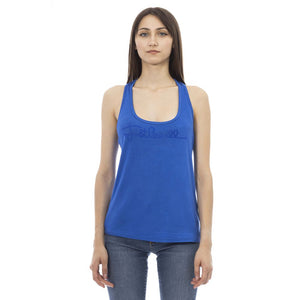 Just Cavalli Blue Viscose Women Top