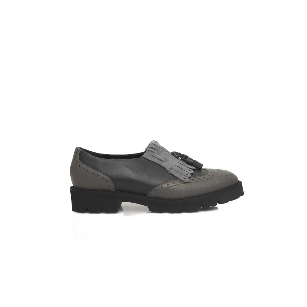 Cerruti 1881 Gray Cowhide Women Loafer