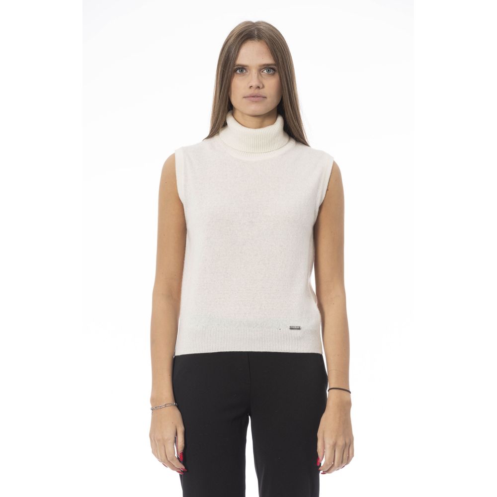 Baldinini Trend White Wool Women Sweater