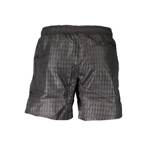 Karl Lagerfeld Black Polyester Men's Swim Trunk
