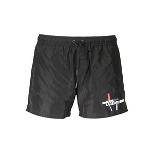 Karl Lagerfeld Black Polyester Men Swim Boxer