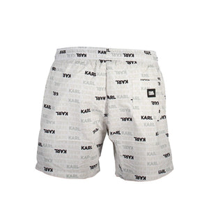 Karl Lagerfeld White Polyester Men's Swim Trunks