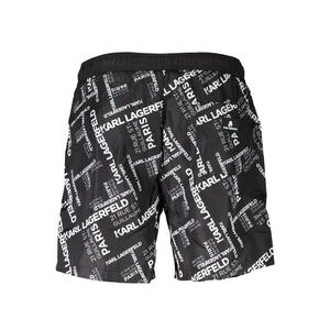 Karl Lagerfeld Black Polyester Men's Swim Boxer
