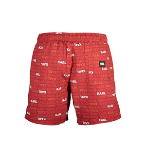 Karl Lagerfeld Rosso Poliestere Men Swim Boxer