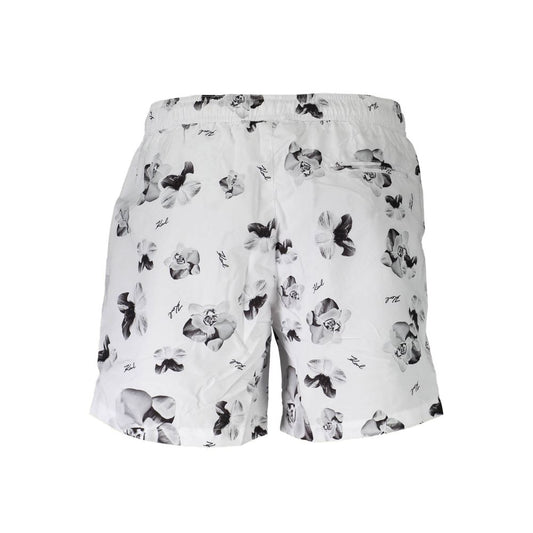 Karl Lagerfeld White Polyester Men's Swim Boxer