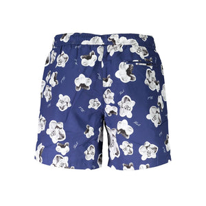 Karl Lagerfeld Blu Poliestere Men Swim Boxer