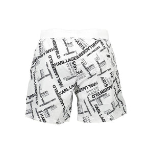 Karl Lagerfeld White Polyester Men's Swim Boxer