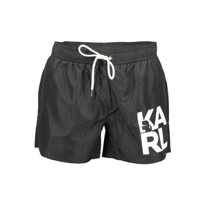 Karl Lagerfeld Nero Polyester Men's Swim Boxer