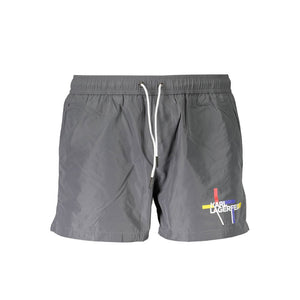 Karl Lagerfeld Grigio Polyester Men's Swim Boxer