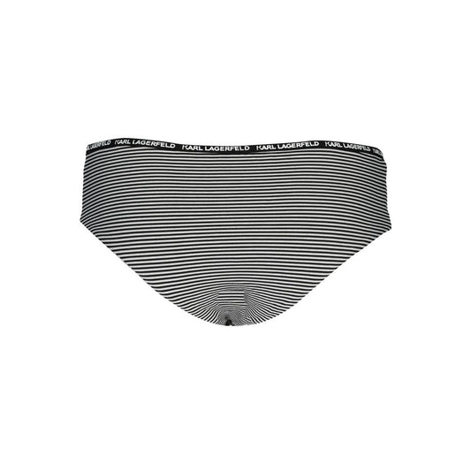 Karl Lagerfeld Black Elastane Women's Swim Brief