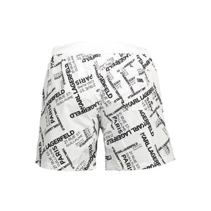 Karl Lagerfeld White Polyester Men's Swim Boxer