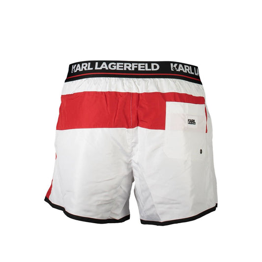 Karl Lagerfeld White Polyester Men's Swim Boxer
