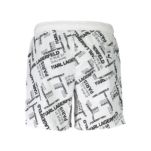 Karl Lagerfeld White Polyester Men's Swim Boxer