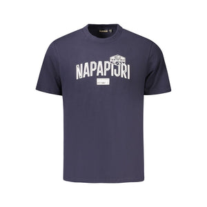 Napapijri Blue Cotton Men T-Shirt