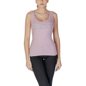 Guess Purple Cotton Tank Tops