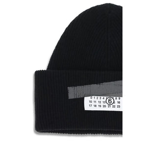 MM6 Black Wool Beanie