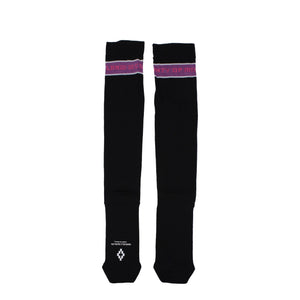 Marcelo Burlon Black Cotton Socks