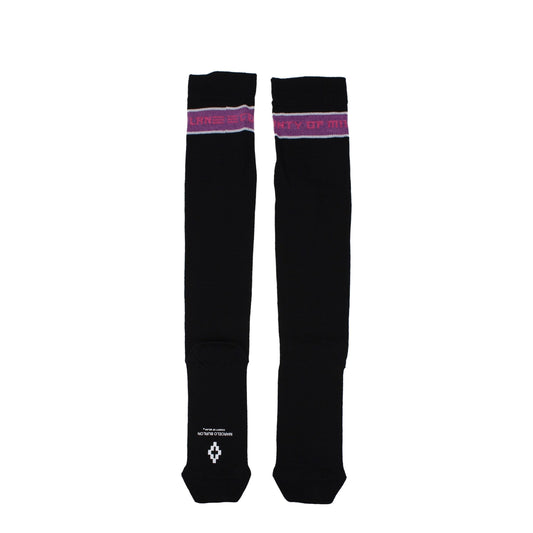 Marcelo Burlon Black Cotton Socks