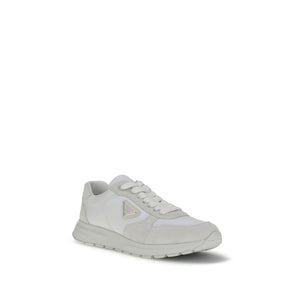Prada White Recycled Polyamide Athletic Sneakers