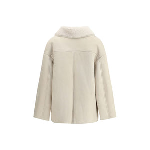 Salvatore Santoro Cream Leather Coat