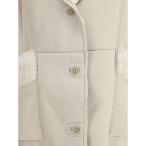 Salvatore Santoro Cream Leather Coat