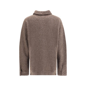 P.A.R.O.S.H. Brown Raccoon Fur Cardigan