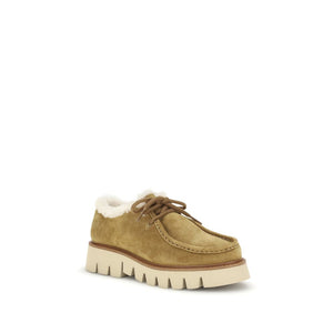 Pedro García Beige Leather Oxfords And Derbies