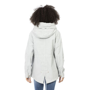 Mr&Mrs Italy Silver Cotton Women Parka Jacket