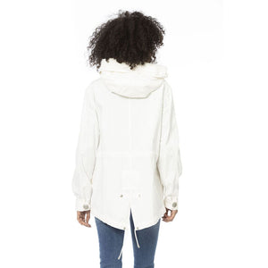 Mr&Mrs Italy White Cotton Women Parka Jacket