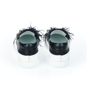 Mr&Mrs Italy Black Leather Women Slip-On Shoe