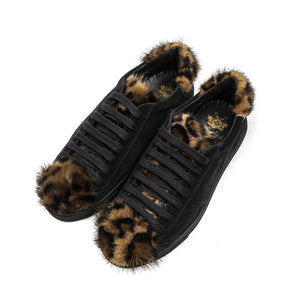 Mr&Mrs Italy Black Leather Women Sneaker