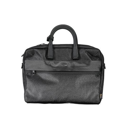Calvin Klein Black Polyester Men's Briefcase