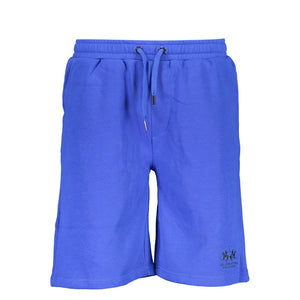 La Martina Blu Cotton Men Sweatpant