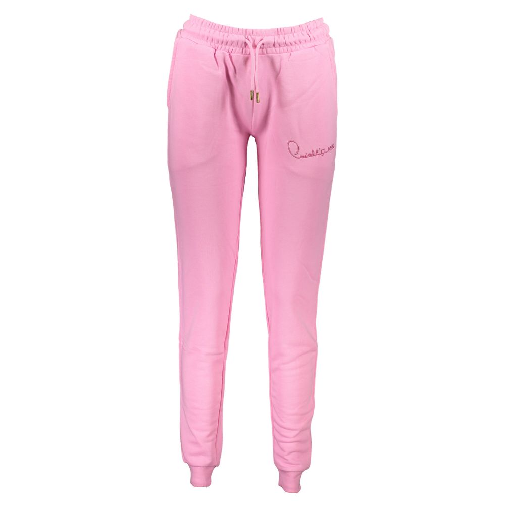 Cavalli Class Rose Cotton Women's Track Pant