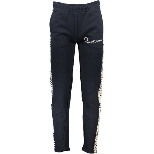 Cavalli Class Blu Cotton Men Sport Trouser