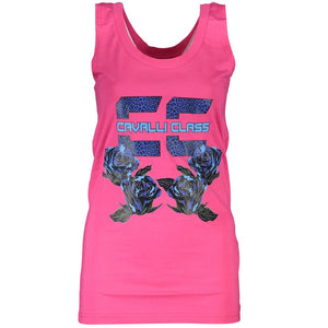 Cavalli Class Rosa Cotton Women Tank Top