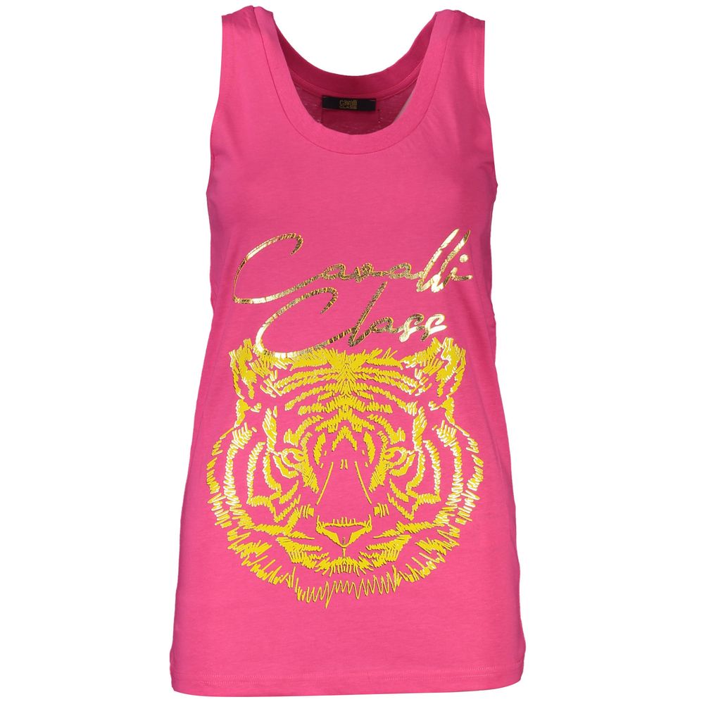 Cavalli Class Rosa Cotton Women Tank Top