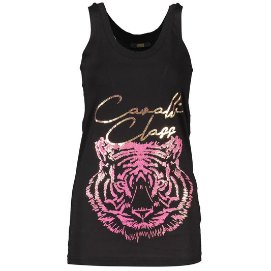 Cavalli Class Nero Cotton Women Tank Top